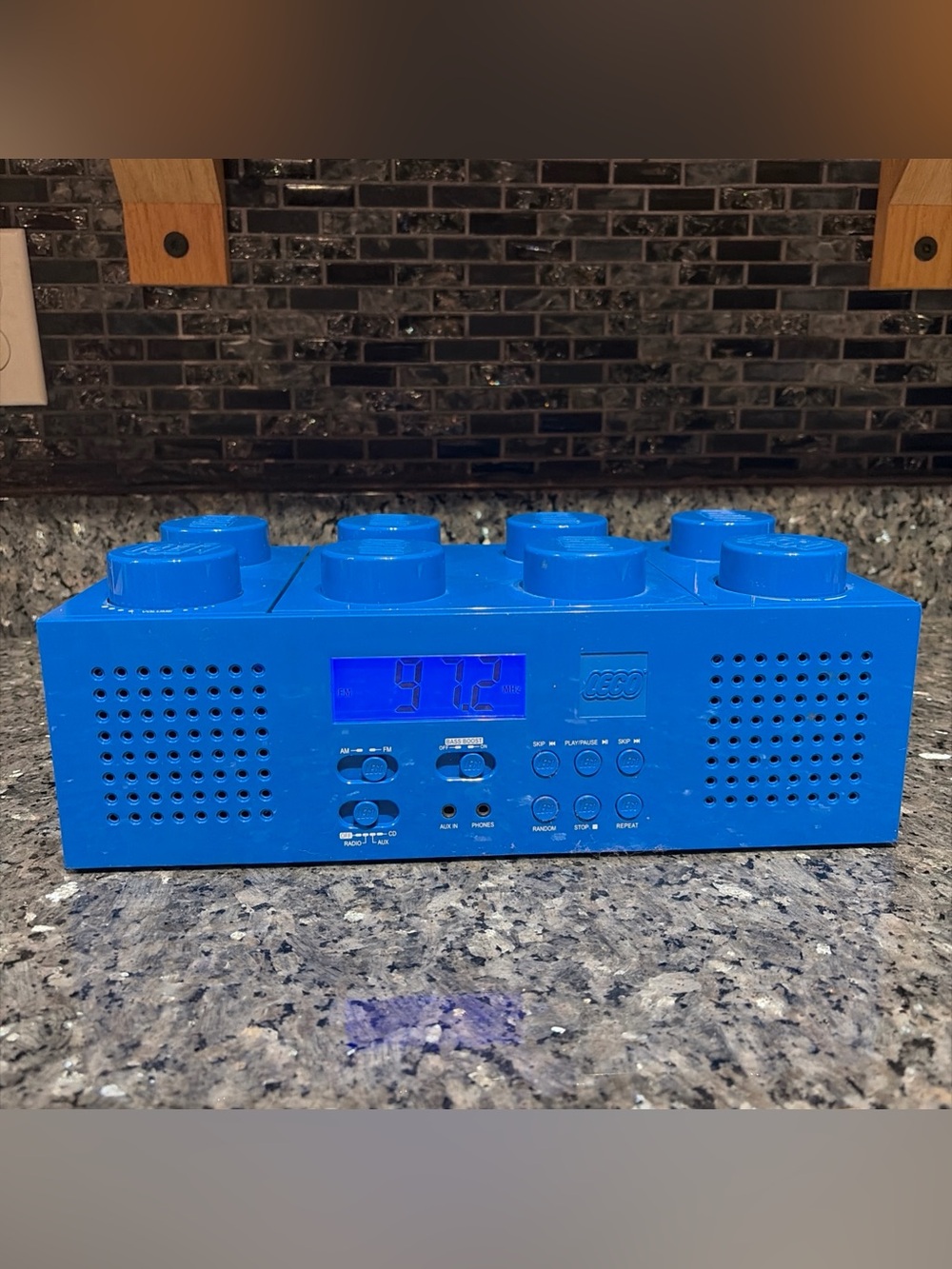 LEGO Portable CD Player With AM/FM Radio Blue Radio Works Rare Read